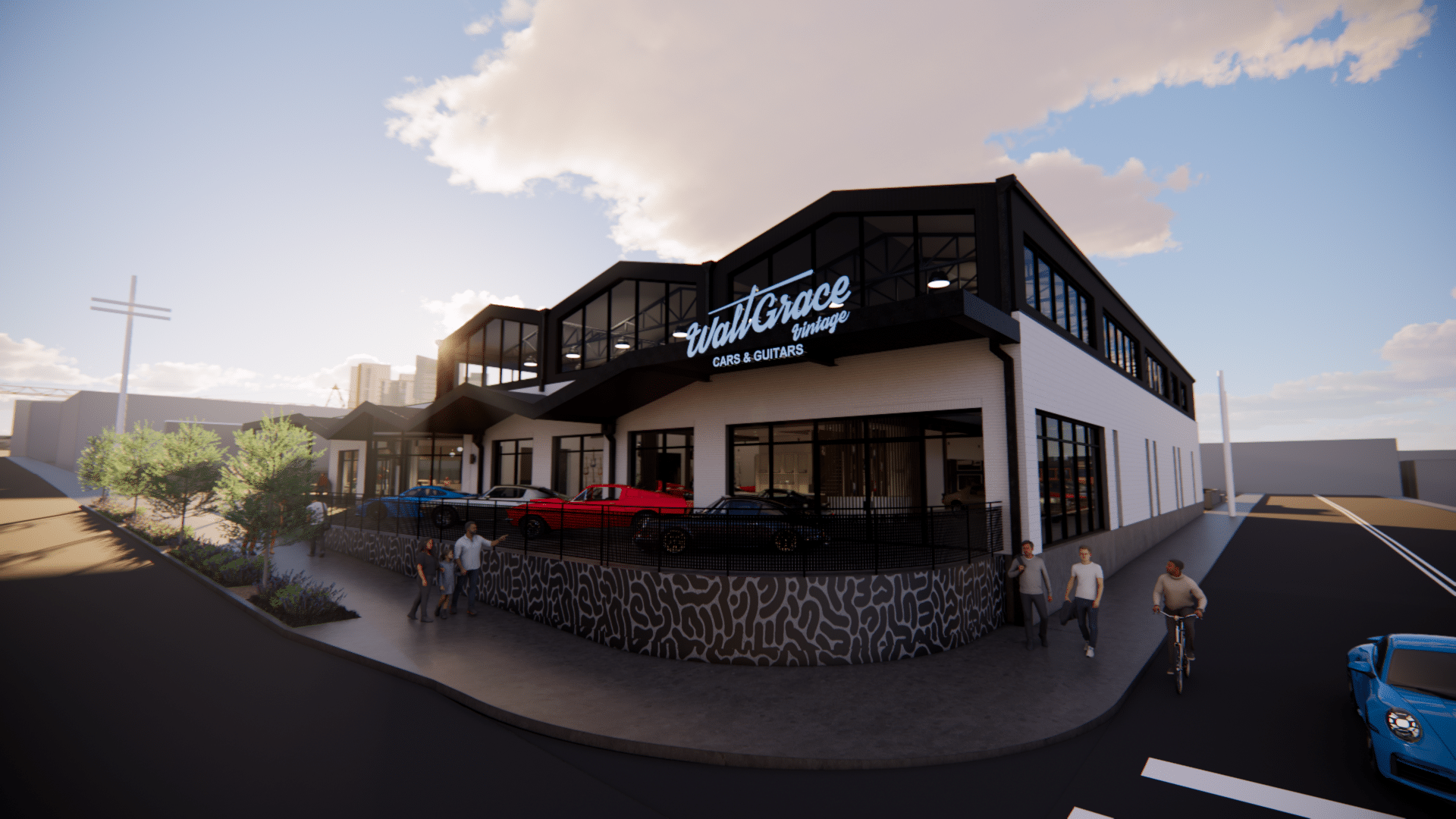 Architecture for Retail Spaces 5 Remick Architecture showcasing architecture services and projects with this example - Exterior Corner Test Shot Morning